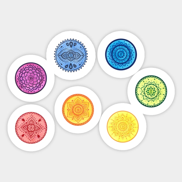 Chakra mandalas Sticker by Kunst und Kreatives